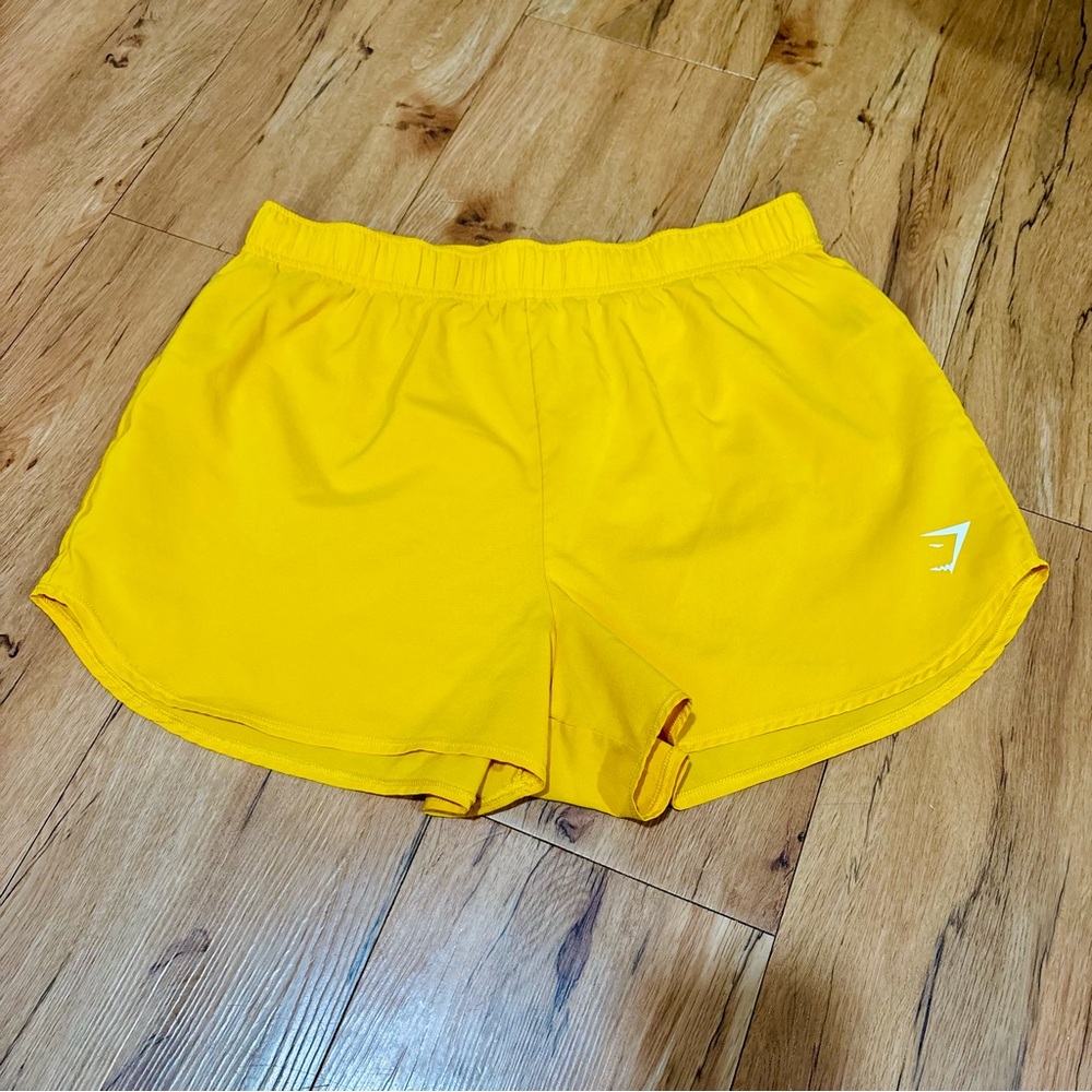 Gymshark Yellow Athletic Running Shorts
